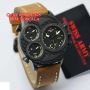 SWISS ARMY SA-2178 BROWN BLACK LEATHER TRIPLE TIME