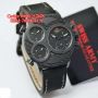 SWISS ARMY SA-2178 BLACK LEATHER TRIPLE TIME