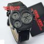 SWISS ARMY SA-2178 BLACK GREY LEATHER TRIPLE TIME