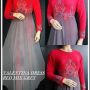 VALENTINA DRESS RED MIX GREY