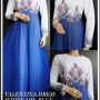 VALENTINA DRESS WHITE MIX BLUE 