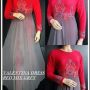 VALENTINA DRESS RED MIX GREY 