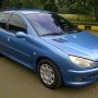 Jual Peugeot 206 matic th. 2001 sporty biru Plat DKI