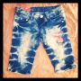 Celana Jeans 3/4 ripped destroyed