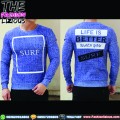 Sweater Pria Import - Blue Surf