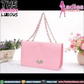 Tas Fashion Wanita - Lovely Pink Chain Rhombus Bag