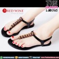 Sandal Wanita Import - Red Wine BC688 Black