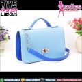 Tas Fashion Wanita - Blue Chain Rhombus Style Bag
