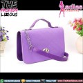 Tas Fashion Wanita - Purple Chain Rhombus Style Bag