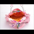 Tas Fashion Wanita - Pink Chain Rhombus Ribbon Bag