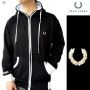 Hoodie Fred Perry - Black White