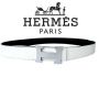 Ikat Pinggang Hermes Pattern - White Silver