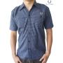 Kemeja Fred Perry Grid - Navy