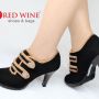 Sepatu Wanita Import : Red Wine P806