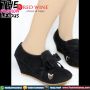 Sepatu Wanita Import - Red Wine X668-3 Black