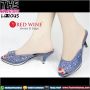 Sepatu Wanita Premium : Red Wine X893-1 Blue