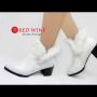 Sepatu Wanita Import - Red Wine V7072-1 White
