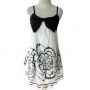 Baju Wanita Import : B&amp;W Flower Simple Dress 
