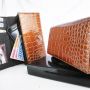 Dompet HP Croco Glossy - Cokelat Gold