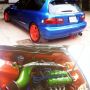 WTS!! DIJUAL!!! Honda civic SR3 (Estilo) 1993 M/T Biru (ZC DOHC - WIRE TUCK)