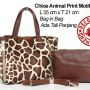 Tas Wanita Chloe Animal Print Motif Medium. Murah Dan Bagus