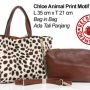 Tas Wanita Chloe Animal Print Motif Medium. Murah Dan Bagus