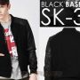 Black Baseball Style Korean Jacket 