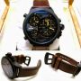 Jam Tangan Expedition E 6396 M Original Tripel Time Black Brown