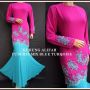 NAZWA Dress Fuschia mix blue turqoise