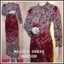 MAISUN DRESS MAROON 