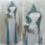 dress with shawl ff200 putih