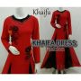 khaifa dress, red baby black