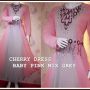 CHERRY DRESS BABY PINK MIX GREY