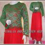 ATHALIA DRESS GREEN RED