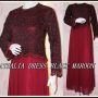 ATHALIA DRESS BLACK MAROON