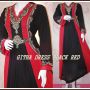 GITHA DRESS BLACK RED