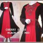CHERRY DRESS BLACK MIX RED