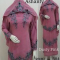 ASHANTY DRESS WITH VEIL Dust Pink