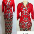 Kebaya encim bodir Red KN-450