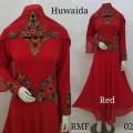 Huwaida Gamis Dress Red