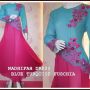 NADHIFAH DRESS BLUE TURQOISE FUSCHIA   