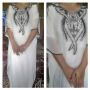  kaftan royal white 03  Uk : all size fit to s smp xxl Bahan Haiccon india payet manis di dada ada t