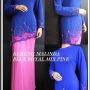 MALINDA KURUNG BLUE ROYAL MIX PINK  