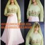 ROSIE DRESS WITH VEIL BABY GREEN MIX PINK