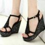 Sepatu Sandal Black Glitter (Aundy Shoes)