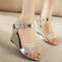 Sepatu Wedges Silver Gold (Aundy Shop)