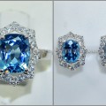 Beautiful Fresh Blue TOPAZ Crystal Mulus Bling-Bling - RL 108