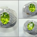 Sparkling HOT Green PERIDOT Crystal Cutting - RL 148