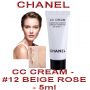 CHANEL CC CREAM - #12 BEIGE ROSE - 5ML: 