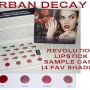 URBAN DECAY - REVOLUTION LIPSTICK SAMPLE CARD: